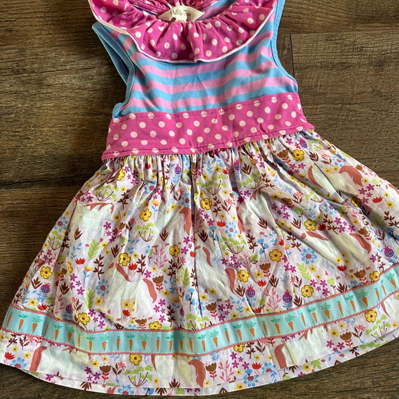 Matilda Jane Other - Girls Matilda Jane Casual Dress 2T Pink Blue Floral Bunny Easter